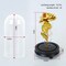 Foil Rose LED String Light Rose Fairy Lamp w/ Glass Dome For Valentines&#x27; Day